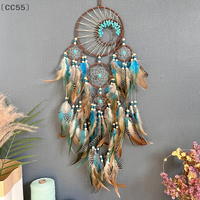 〔CC55〕Dream Catcher Vintage Wind Chime Hanging Ornament Home Decor Indian Natural Stone Tree Of Life Dream Catcher Wall Decor