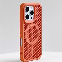 Honeycomb Heat Dissipation Magnetic Case For iPhone 16 Pro Max 15 Pro 14 Plus 13 12 For Magsafe Wireless Charge Breathable Cover