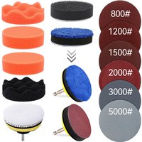 Car Detailing Polishing Sponge For Auto Headlight Restoration Kit With Buffing Pad Sanding Disc Waxing Sponge M10 Drill Adapter