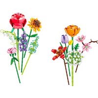 13 Styles Pretty Flower Building Blocks Rose Valentine's Lavender Peach Lily Of The Valley Tulip Bricks DIY Home Ornaments