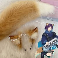 Anime Cosmic Princess Kaguya Sakai Iroha Fox Ears Tail Set Furry Cosplay Ears Props Headwear High Quality Handmade Halloween
