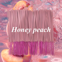 Best-Selling Peach-Flavored Incense Sticks - 22.0cm Long Bamboo Stick Incense, Long-Lasting Fragrance, Suitable for Home Decoration, Yoga, Meditation and Festivals (June Day, Mother's Day, Father's