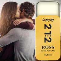 Lemonfay 212 Men Ross Perfume Balm, Long-lasting Fragrance, Portable, 15g/0.52oz, Suitable for Dates and Everyday Use
