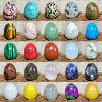 EG1-8 Egg Healing Crystal Stone Natural Gems Chakra Yoga Reiki Energy Quartz Mineral Specimen Easter Gifts Home Decor