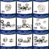 FUSHI 624 ZZ Bearing 4x13x5 mm 10Pcs 624ZZ RS 2RS Flange Handpiece Bearings For Strong Industrial Motors High Speed