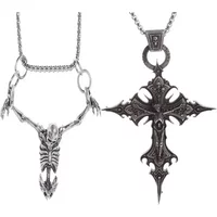 Dante Purgatory Cross Necklace Vintage Christian Passion Jesus Cross Pendant Male and Female Catholic Amulet Jewelry Gift