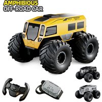 Q210 Amphibious Rc Car Dual Control 4WD Off-road Remote Control Waterproof Vehicle 2.4G Electric Climbing Crawler Toys for Kids