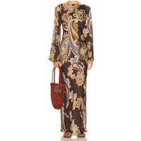 2026 New Spring Women Sexy Slim Printed Dress O Neck Long Sleeve Beach Holiday Dress