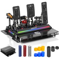 SIMSONN PRO X Ultra Sim-Racing-Pedale mit Drucksensor, VAM-Serie Vibrationsmotor-Unterstützung, PC-Rennsimulator-Pedale