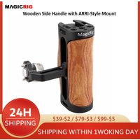 MAGICRIG Mini-Seitengriff aus Holz mit ARRI-Style Befestigungsschraube für DSLR-Kamerakäfige für A7SIII A7RIV A7RIII A7III A7C R5 R6 Käfig