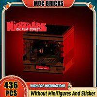 Street View Model Moc Building Block Modular A Nightmare On Elm Street Basement Model Technology Brick DIY Assembly Toy Gifts