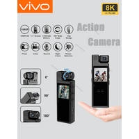 AliExpress Vivo VIVO 8K HD Mini Action Camera Wifi Back Clip 180° Rotatable IR Night Vision Sports Cam Travel Bicycle Driver Video Recorder