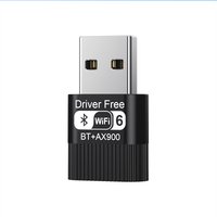 WANJEED AX900 USB WiFi 6 Bluetooth 5.4 Adapter 2in1 Dongle Dual Band 2.4G&5GHz Network Wireless Wlan Receiver DRIVER FREE