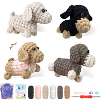 YAMAXIN 4PC Dog Crochet Needle DIY Kit for Beginners Easy Craft Tool Set for Arts And Knitting