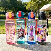 Cartoon Pretty Girl Pattern Water Bottle,700ML,Stylish and Durable, Portable with Lanyard, Large Capacity, Leakproof, Cute