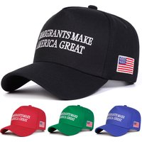 Unisex IMMIGRANTS MAKE Letter Embroidery Baseball Caps Spring and Autumn Outdoor Adjustable Casual Hats Sunscreen Hat Sports Cap