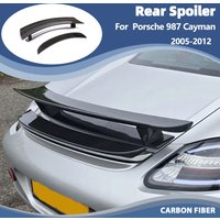 Car Rear Trunk Spoiler for Porsche 987 Cayman Coupe 2-Door 2005-2012 Carbon Fiber Rear Tail Boot Lid Wing Lip Spoiler FRP