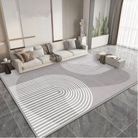 Light Luxury Full-Coverage Rug — Simple, Modern Home Carpet for Living Room, Coffee Table, Sofa, Balcony, and Bedroom Bedside