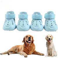 Reflective Strip Design Dog Shoes Animal Sandals for Hot Pavement Outdoor Dog Boot Non-Slip Waterproof Dog Booties EVA Pet Shoes