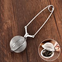 Stainless Steel Tea Ball Chain Tea Leak Handle Tea Strainer Kung Fu Tea Set Tea Infuser Tea Ceremony Accessories Mesh Sieve Tool