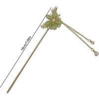 1pc Elegant Temperament Chimes Orchids Tassels Hairpins Cheongsam Hanfu Coiled Hair Niche Fashion Versatile Headwear