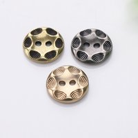 10pcs 11mm 2-Holes Small Gold Metal Buttons for Clothing, Shirts, Women Blouse, Handmade Decorations, DIY Sewing Accessories
