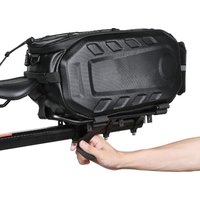 Hard Shell Road Bike Rear Seat Bag Waterproof Pannier Bag MTB Bike Rack Trunk Cargo Bag Cycling Storage Organizer Bike Accessory
