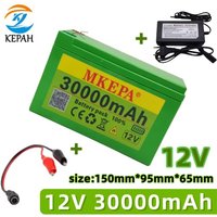 Durable 12V 30Ah Rechargeable Battery Pack|18650 Li-ion for Electric Wheelchair/Camping/Fishing Boat/LED Lighting