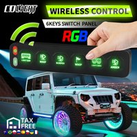 CO LIGHT 6-Gang-Zusatzschalterfeld Offroad-Zusatzlichtschalterfeld Auto-LED-Schalttafel für UTV ATV SUV Truck Pickup