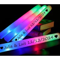20/30/60Pcs LED Glow Sticks Bulk Colorful RGB Glow Foam Stick Cheer Tube Dark Light for Xmas Birthday Wedding Party Supplies