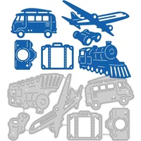 6Pcs Vehicles Tools Metal Cutting Dies Travel Tool Die Cuts for DIY Scrapbooking Easter Birthday Wedding Cards Making Album
