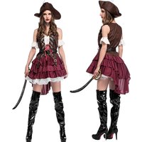 Halloween Pirate Women's Costume Drama Stage Role-Playing Costume Captain Jack of the Pirate Ship Theme