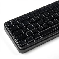 Crystal Jelly Keycap,Black OEM Contour Keycap,134 Key Shine Keyboard Cover Set,Translucent Keycaps Suitable for 61/68/84/87/98/1