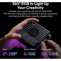 Ulanzi LE20 20W Full Color RGB Pocket Light CRI 95+ with Type-C Charging for Portrait Food Still Life Photography Livestreaming