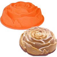 9.45" Big Rose Flower Birthday Cake Mold Silicone Cake Baking Pan Silicone Mold for Anniversary Cheesecake Bread Loaf Mould