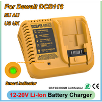 DCB118 For Dewalt 20V Battery Charger 3A Li-Ion Replacement Charger For Dewalt 18V Charger with LED DCB120 DCB140 DCB200