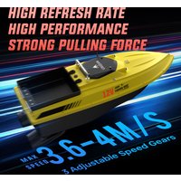 2026 Neues D80E GPS Köderboot, Schnelles Bootmodell, 46800 mAh, GPS+Beidou Dual-Positionierungssystem, Sonar-Sensor für Wassertiefen- und Temperaturanzeige