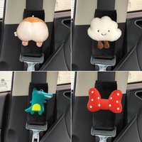 1pc Short Style Car Safety Seatbelt Cover Cute Cartoon Cloud Bow Seat Belt Harness Cushion Auto Shoulder Strap Protector Pad