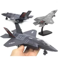 Alloy Large Pull Back F-35 Fighter Aircraft Model Music LED Airplane Toy Gift