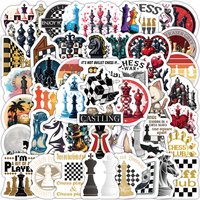 10/30/60PCS Chess Sport Cartoon Graffiti Stickers Creative Board Games Decal Suitase Guitar Luggage Waterproof Sticker Kid Toys