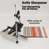 Professional 360° Rotating Fixed Angle Knife Sharpener 2026 New Model with Scale Adjustable Height Kitchen Sharpening System