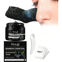 Bamboo Charcoal Blackhead Mask Peel Off Pore Cleansing Nose Mask for Deep Dirt Oil Removal Blackhead Cleansing Skincare