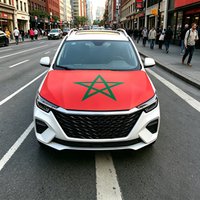 115x160CM Morocco Flag Car Engine Cover Decorative Automobile Engine Hood Wrap for Vehicle Decoration