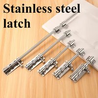 6" 8" 10" 12 Inch Stainless Steel Hardware Door Lock Barrel Bolt Latch Padlock Clasp Set Brushed Stainless Steel