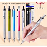 Tombow MONO Mechanical Pencil DPA-162 Low Center of Gravity Student Drawing Writing Metal Grip with Eraser Cute School Supplies