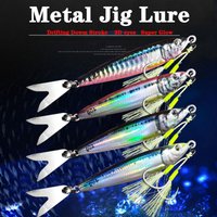 AS Slow JIg Lure Fishing Anglers UV Glow Jig 3D Print Falling Angler 40g60g80g Metal Hard Bait Sinking Jigging Pesca Bait