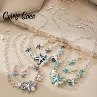 Cring Coco Spring Summer Jewelry Sets Women's Fashion Starfish Shape Necklace Earring Set for Women Vacation Party Gifts 2026