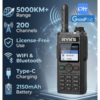 Ryks 4G Poc Two Way Radio Global Communication Long Range Walkie Talkie With Android System Wifi/Bluetooth For Urban Workers
