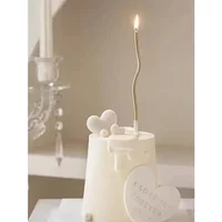 6pcs Birthday Candles Spiral Cake Candles Long Thin Cake Candles For Wedding Party And Cake Decoration