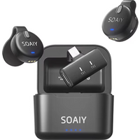 SOAIY Online Live Wireless Lavalier Microphone Kits Audio Receiver Noise Reduction Special Equipment For Broadcast Host Blogger